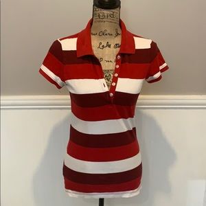 ⭐️ 7 for $25⭐️ Aero Red & White Stripe Polo